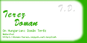 terez doman business card