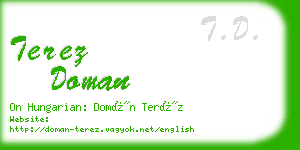 terez doman business card